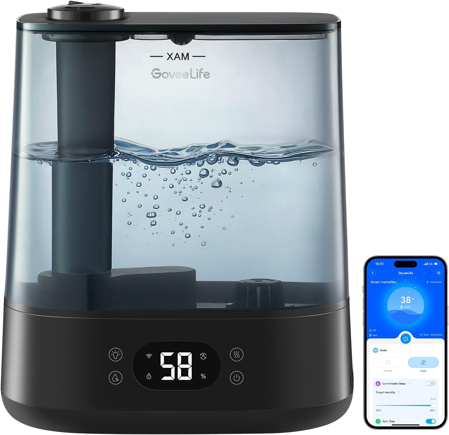 GoveeLife Smart Humidifiers for Bedroom with 6L Capacity