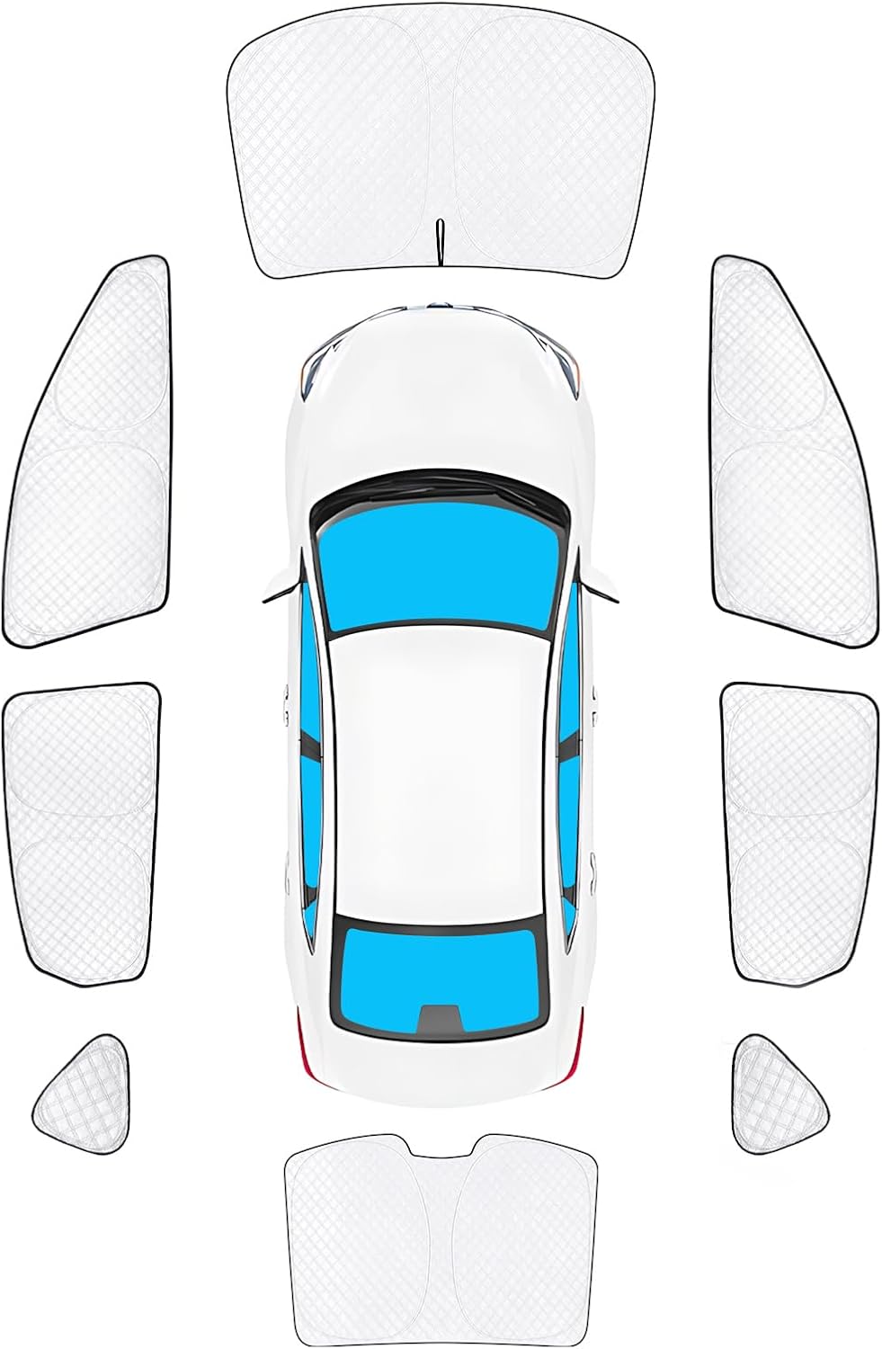 KMF 8pcs Thicken Full Window Sun Shades for Nissan Altima
