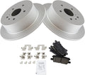 TRQ Rear Brake Pad & Rotor Kit - Rear Ceramic G-Coated Rotors