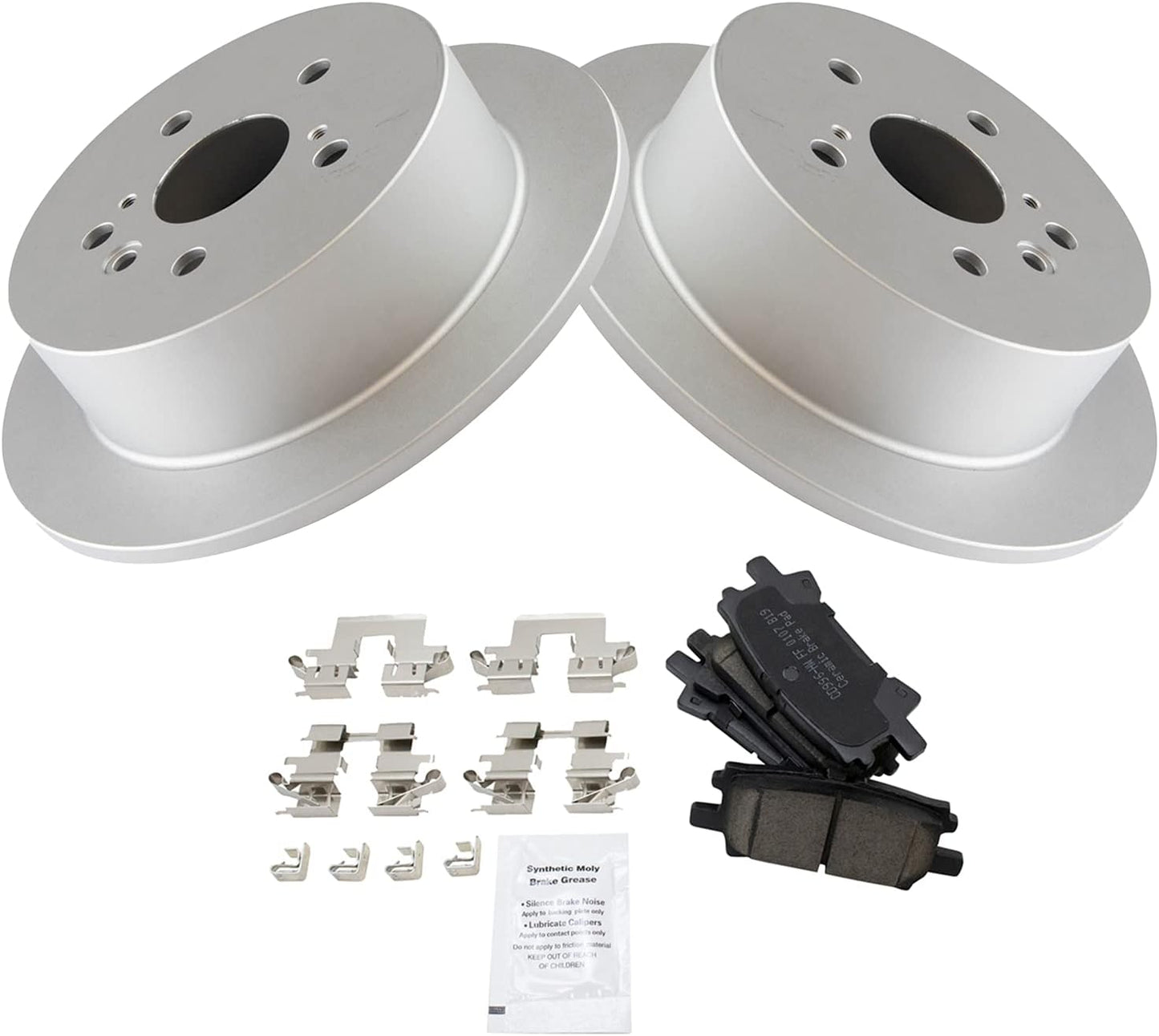 TRQ Rear Brake Pad & Rotor Kit for Lexus RX and Toyota Highlander