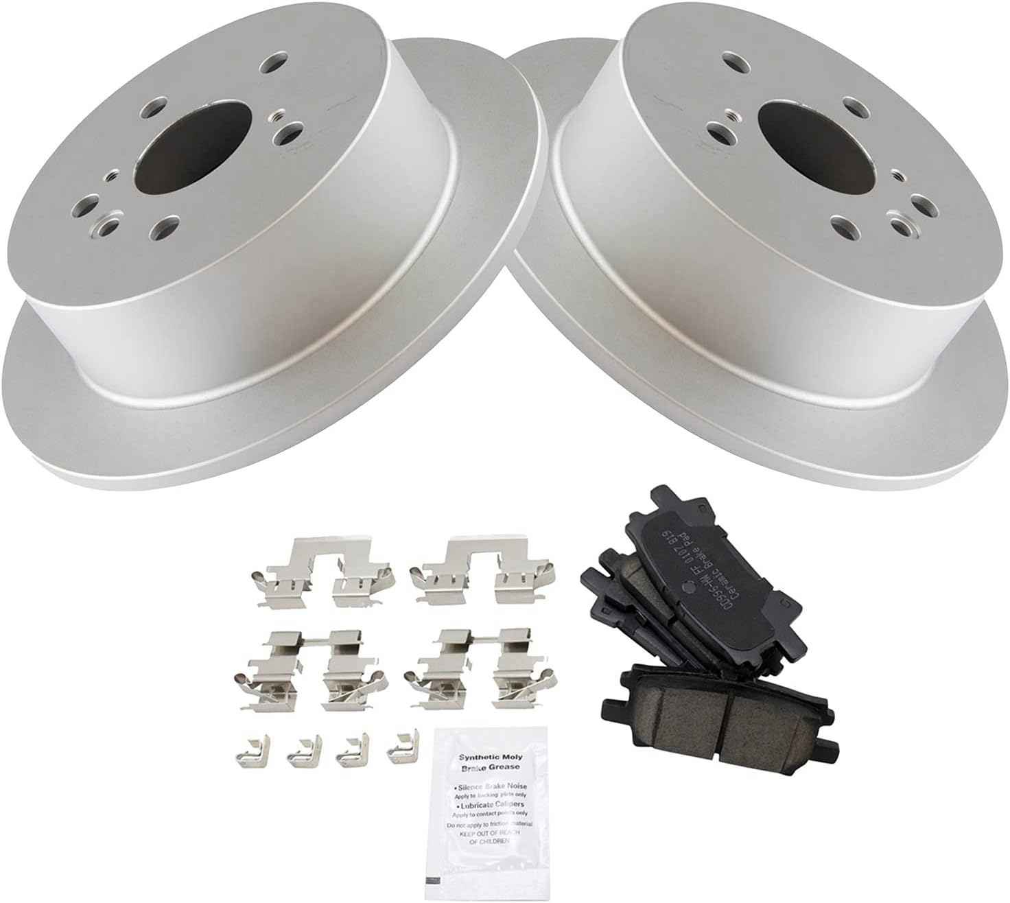 TRQ Rear Brake Pad & Rotor Kit for Lexus RX and Toyota Highlander