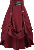 Scarlet Darkness Pirate Skirt for Women - Goth Steampunk Style