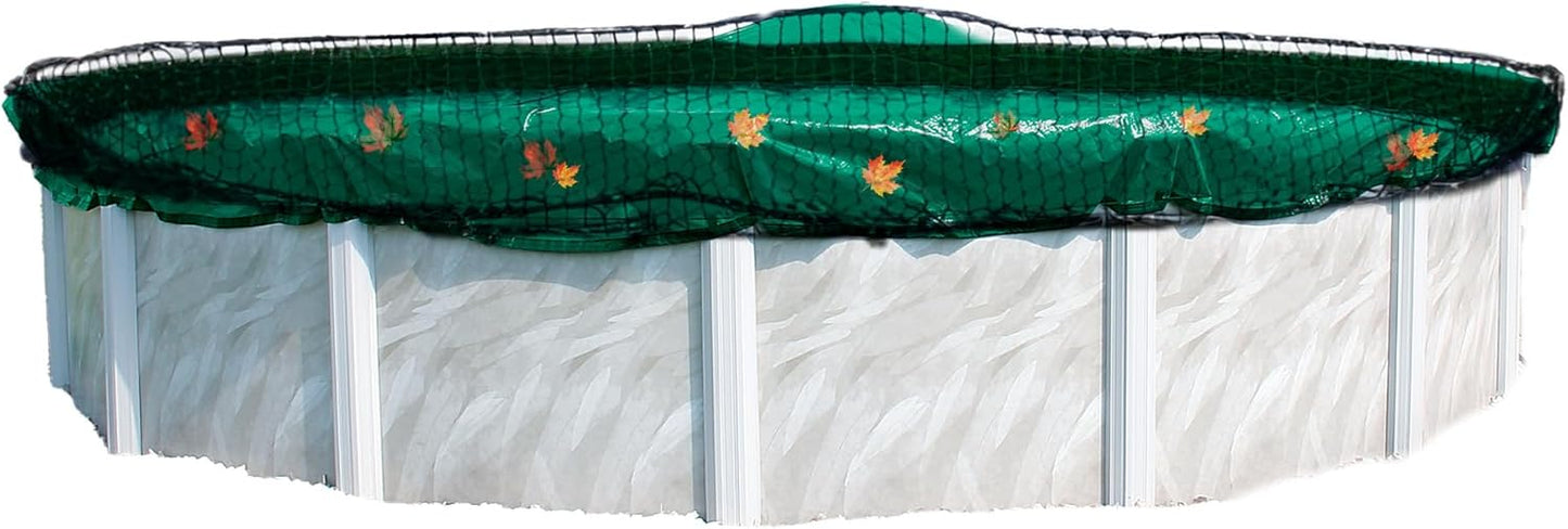 30ft Round Leaf Net Cover for Above Ground Pools - Easy Debris Removal