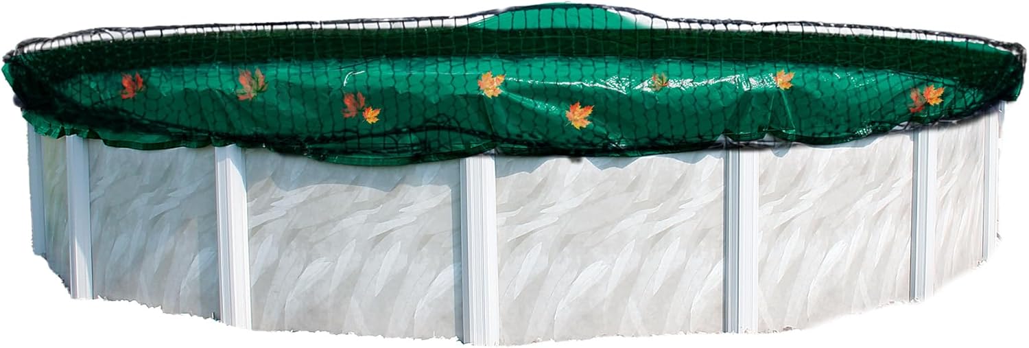 30ft Round Leaf Net Cover for Above Ground Pools - Easy Debris Removal