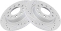 TRQ Rear Performance Brake Rotors Set Compatible with 2013-2016 Dodge