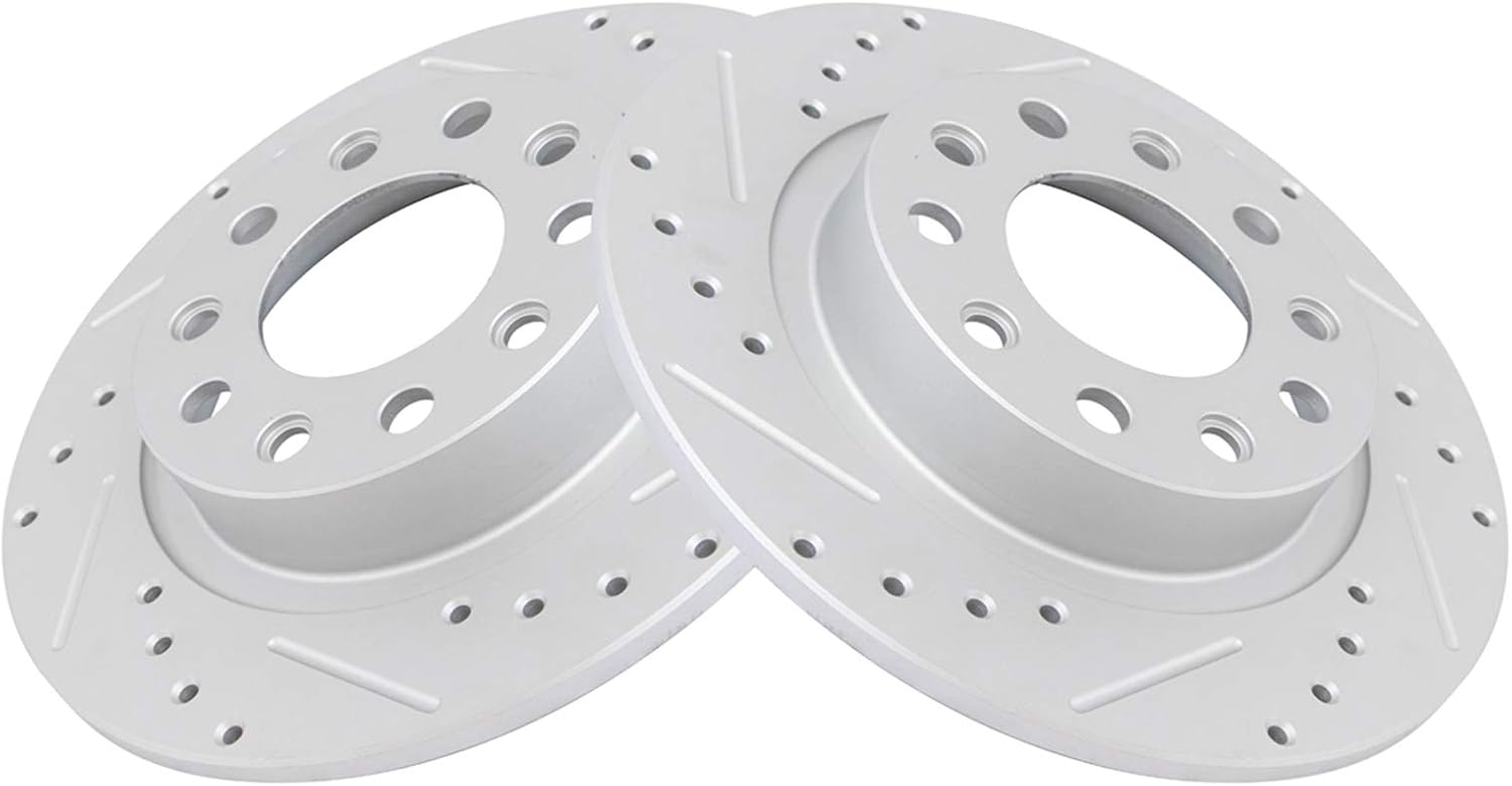 TRQ Rear Performance Brake Rotors Set for Dodge Dart 2013-2016