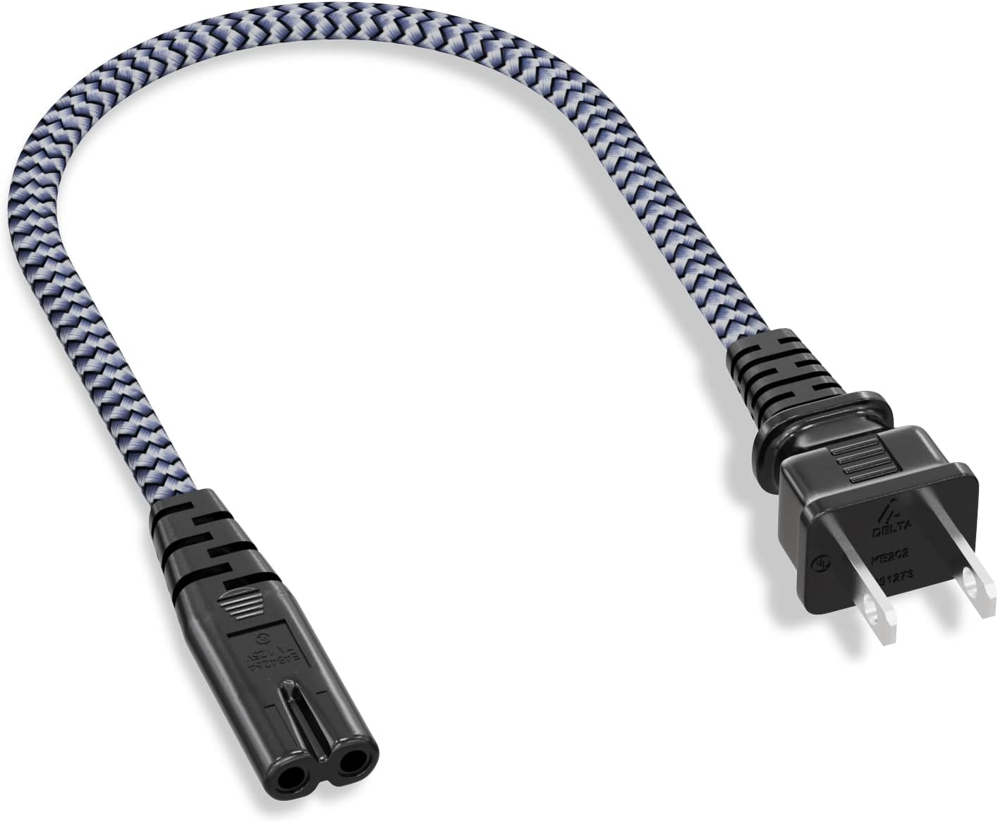Goalfish 1FT 2-Prong Power Cord: Compact & Versatile!