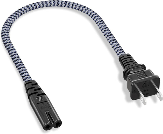 Goalfish 1FT 2-Prong Power Cord: Compact & Versatile!
