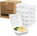 KARAT EARTH Clamshell Take Out Food Containers 8in x 8in - 200 ct