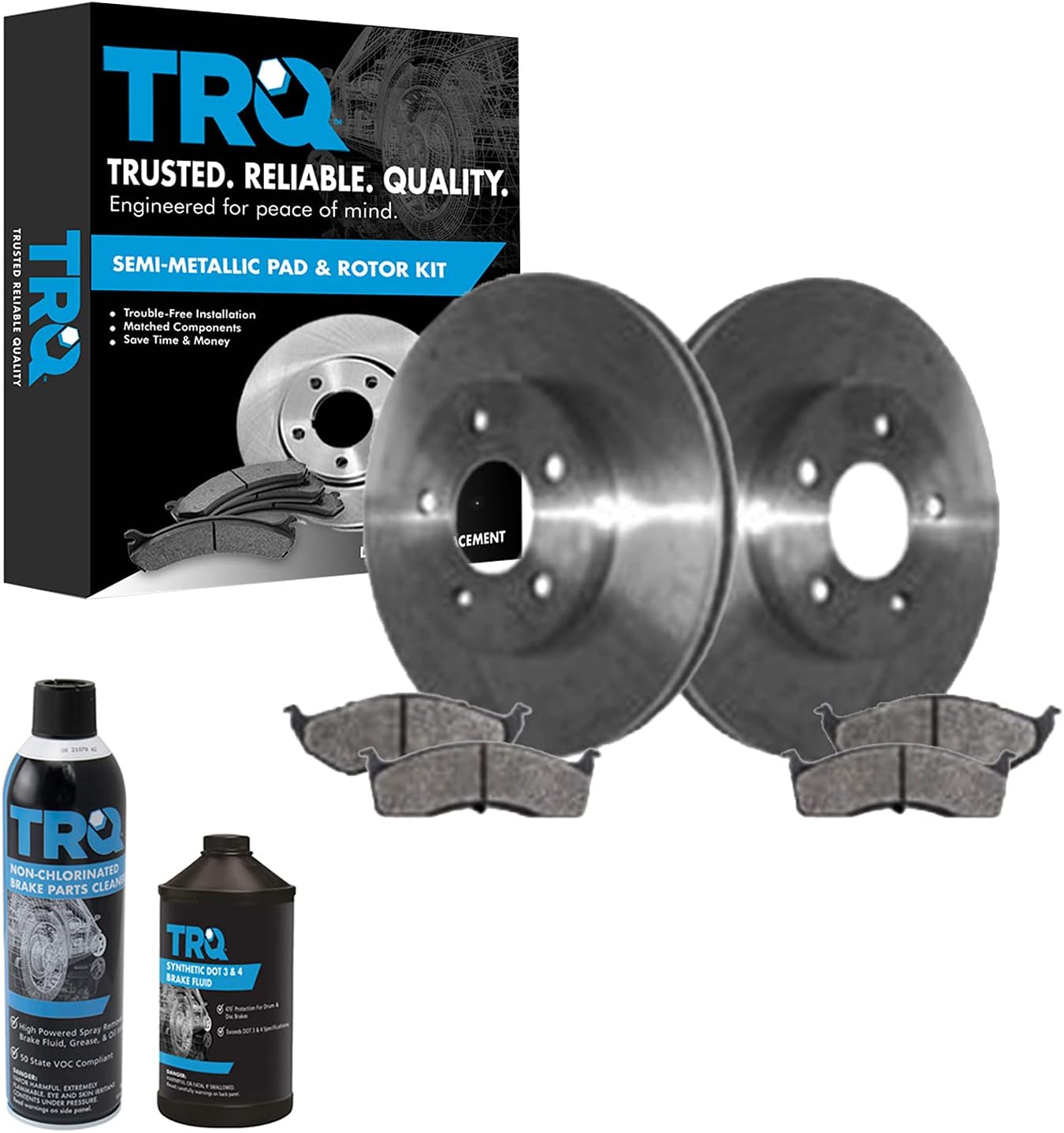 TRQ Front Brake Pad & Rotor Kit for 2000-2005 Dodge Neon