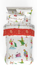 Franco Grinch Twin Bedding Set - Reversible Comforter & Sheets