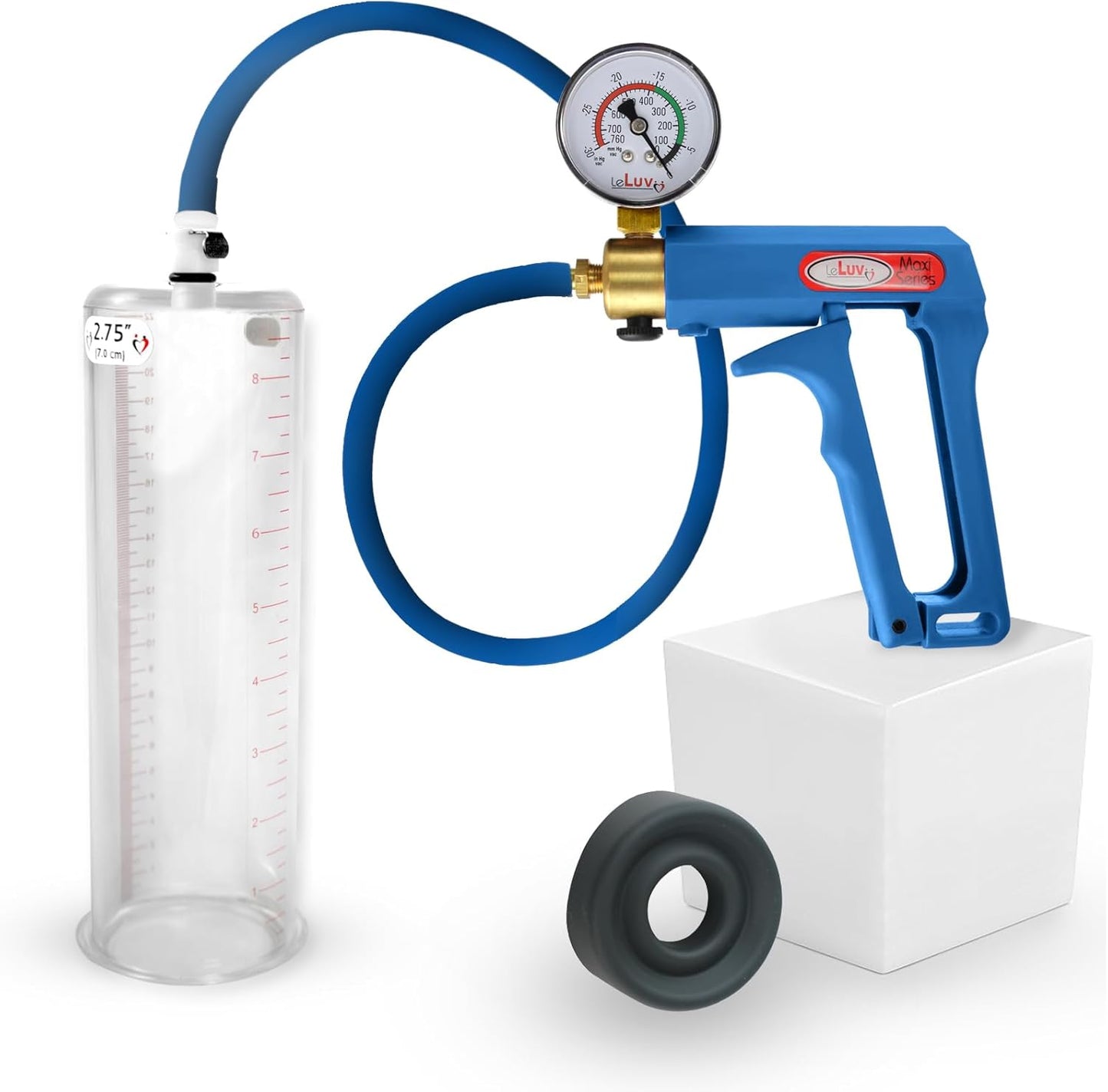LeLuv Premium Penis Pump with Vacuum Gauge and Soft Sleeve