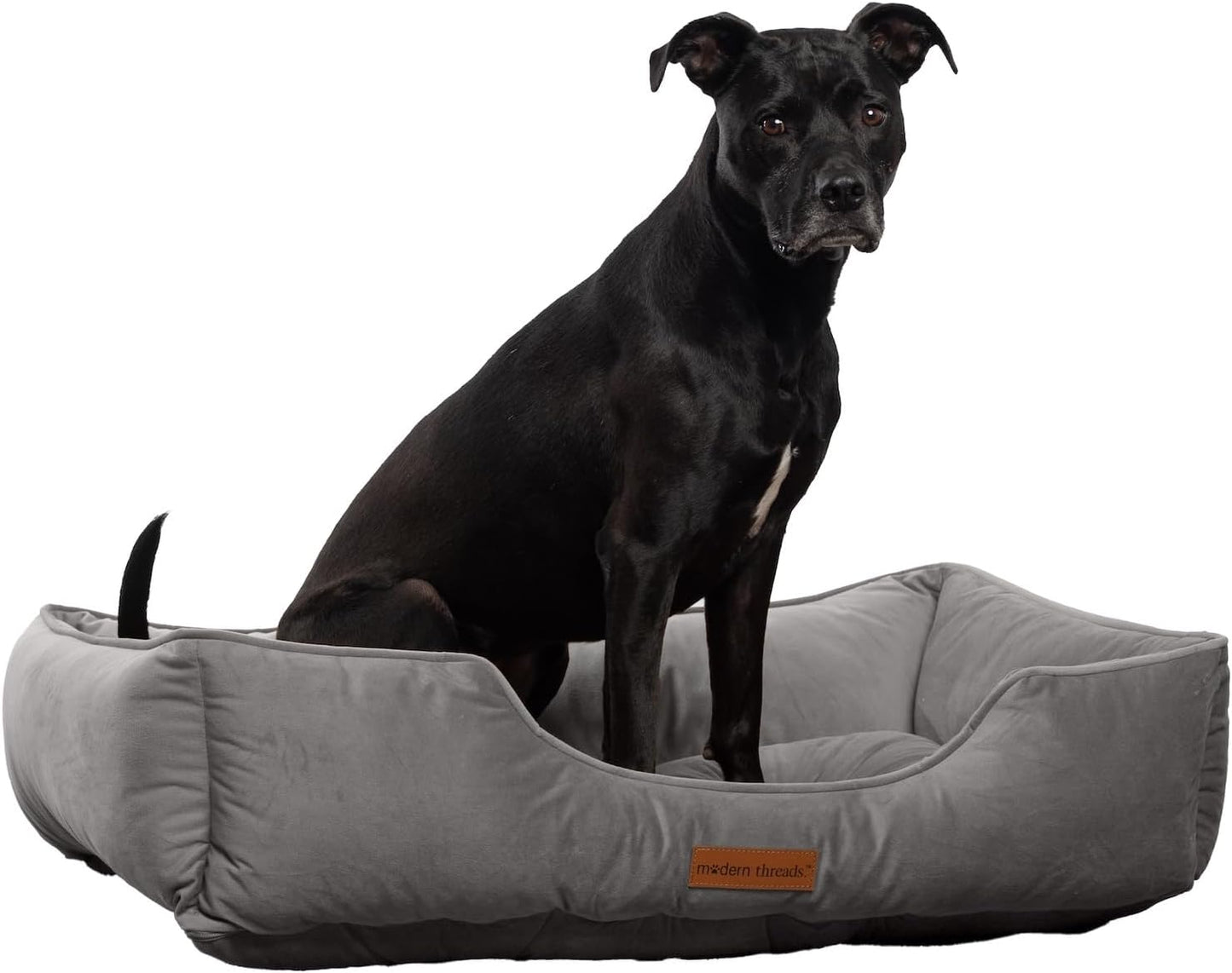 Modern Threads Luxury Dog Bed - Cozy Tufted Velvet Cushion