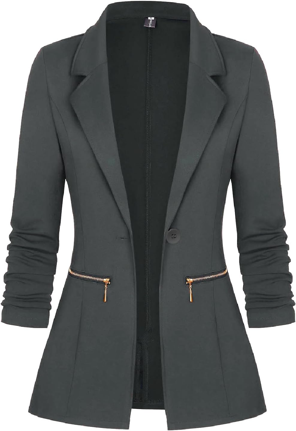 Genhoo Women's Long Sleeve Blazer Open Front Cardigan Jacket