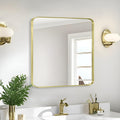 Wall Mount Mirror for Bathroom 30ft x 30ft Brushed Gold - Durable