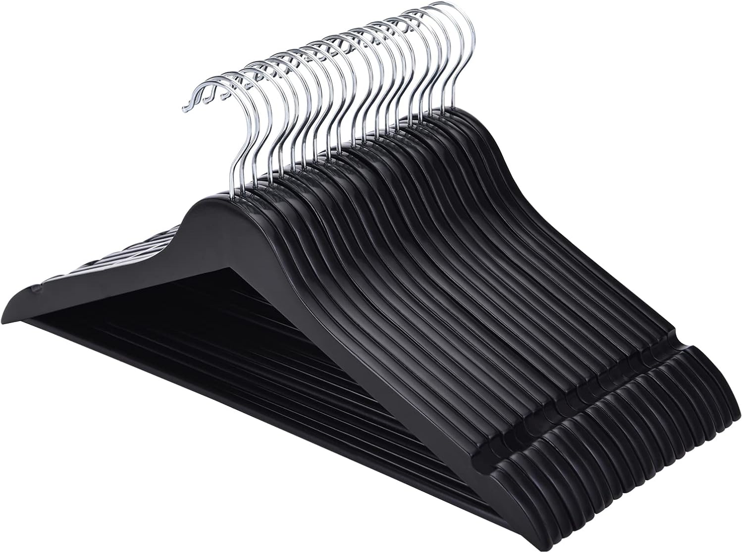Durable Wooden Hangers with 360 Swivel Hook for Closet Storage