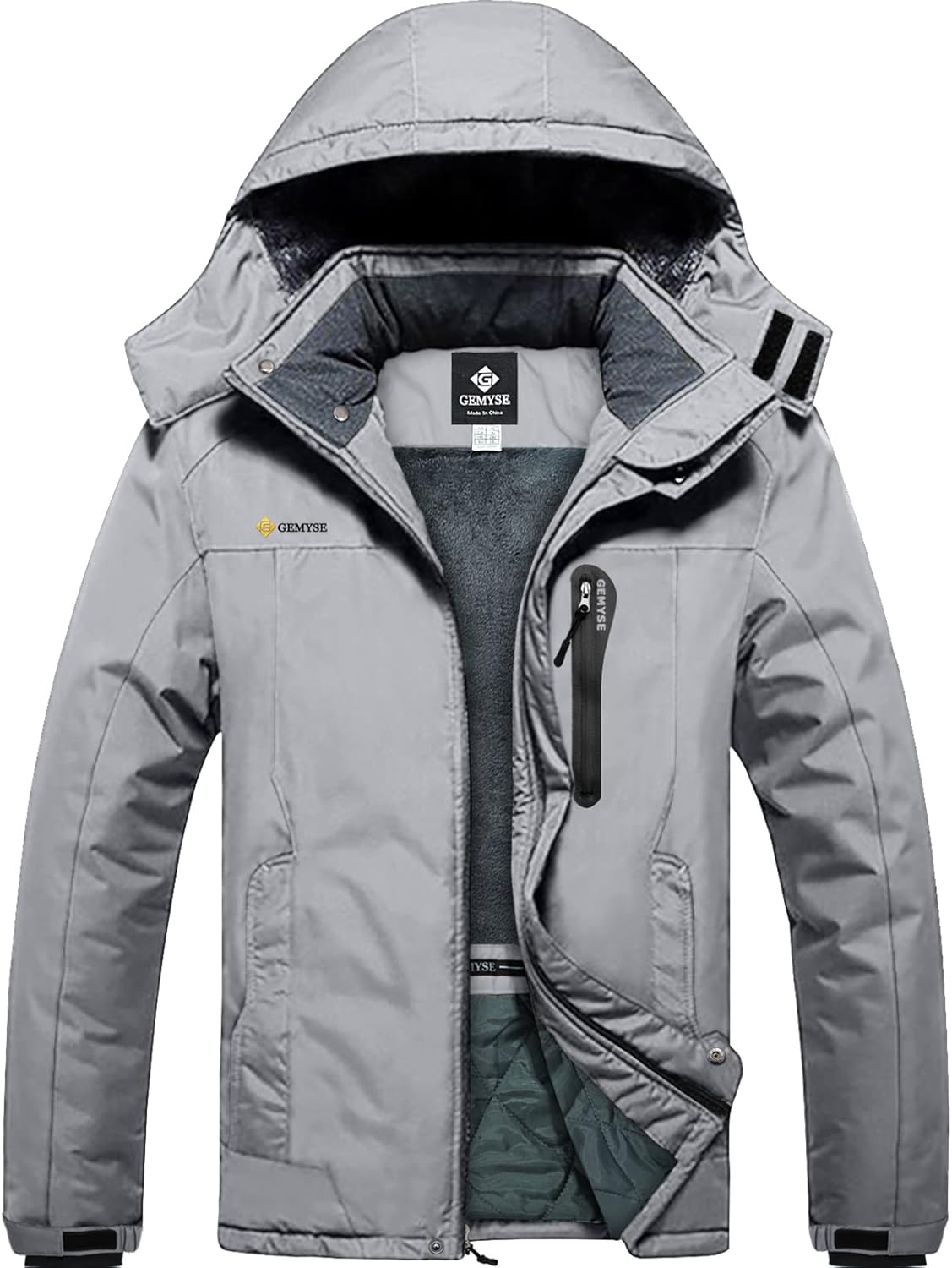 GEMYSE Men's Ski Snow Jacket: Warm Waterproof Winter Coat
