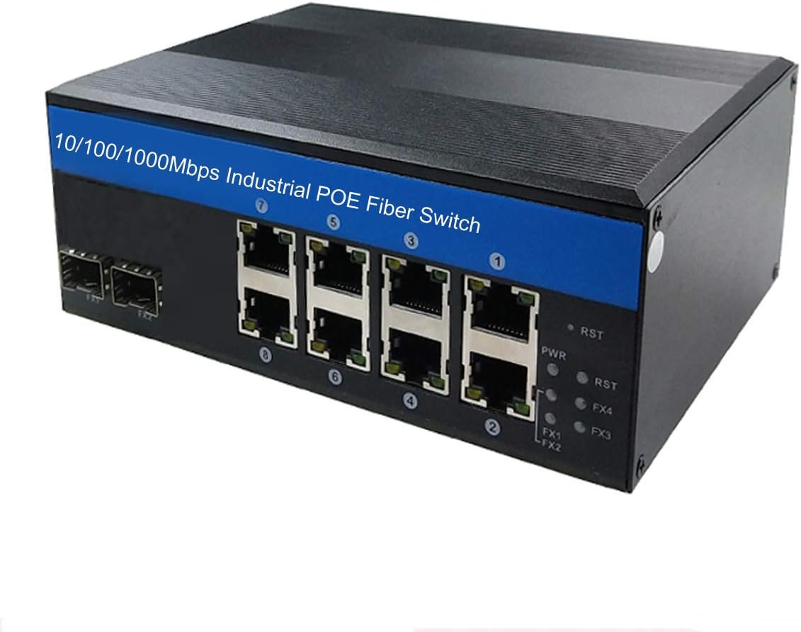 Industrial Switch 8Port Gigabit Ethernet with POE for Outdoor Use