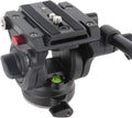 V501 Video Tripod Fluid Head with Quick Release Plate - Lightweight 11