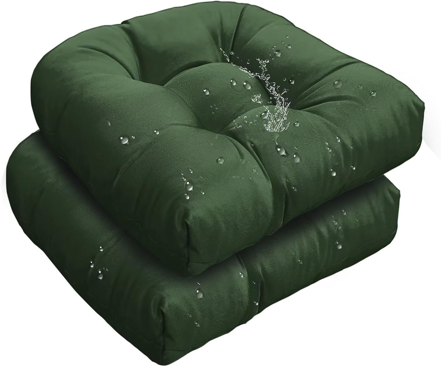 U Shaped Wicker Seat Cushion Set for Indoor Outdoor Use