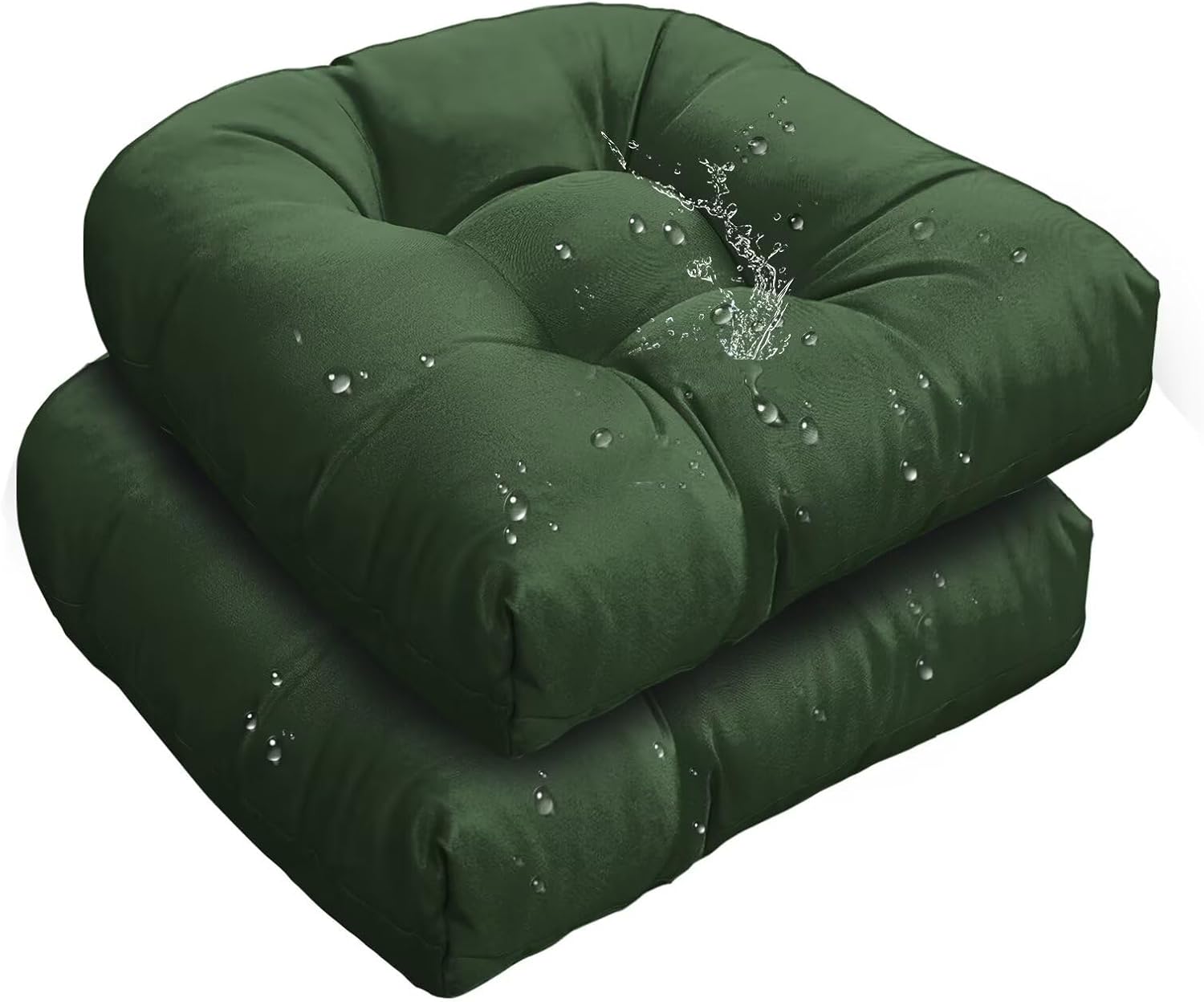 U Shaped Wicker Seat Cushion Set for Indoor Outdoor Use