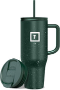 Co-Pilot Insulated Mug w/Straw & Flip Cap Lids - 40 Oz Travel Mug