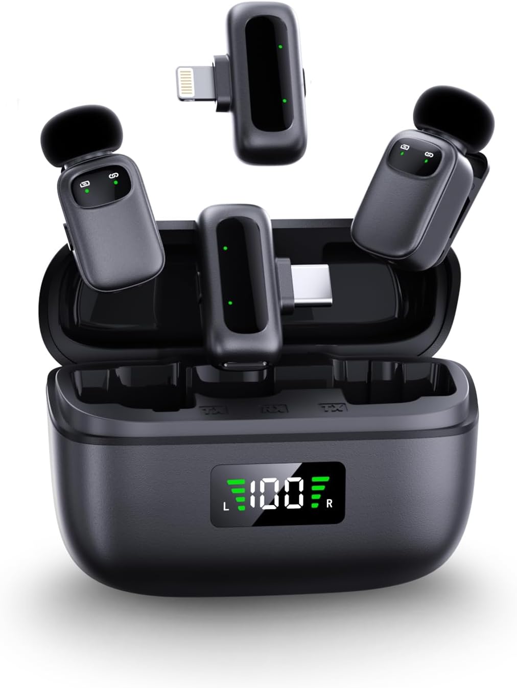 Mini Wireless Lavalier Microphone for iPhone and Android Use