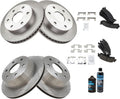 TRQ Front & Rear Brake Pad & Rotor Kit for Astro Safari & More