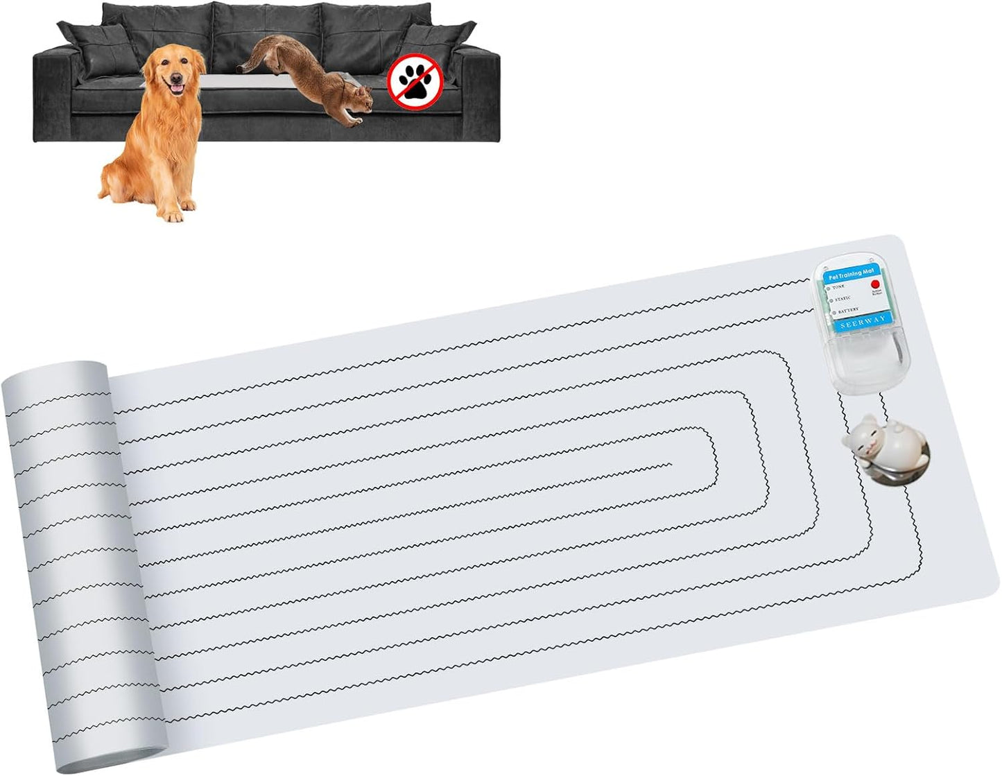 SEERWAY Scat Pet Shock Mat for Dogs and Cats Training Indoors