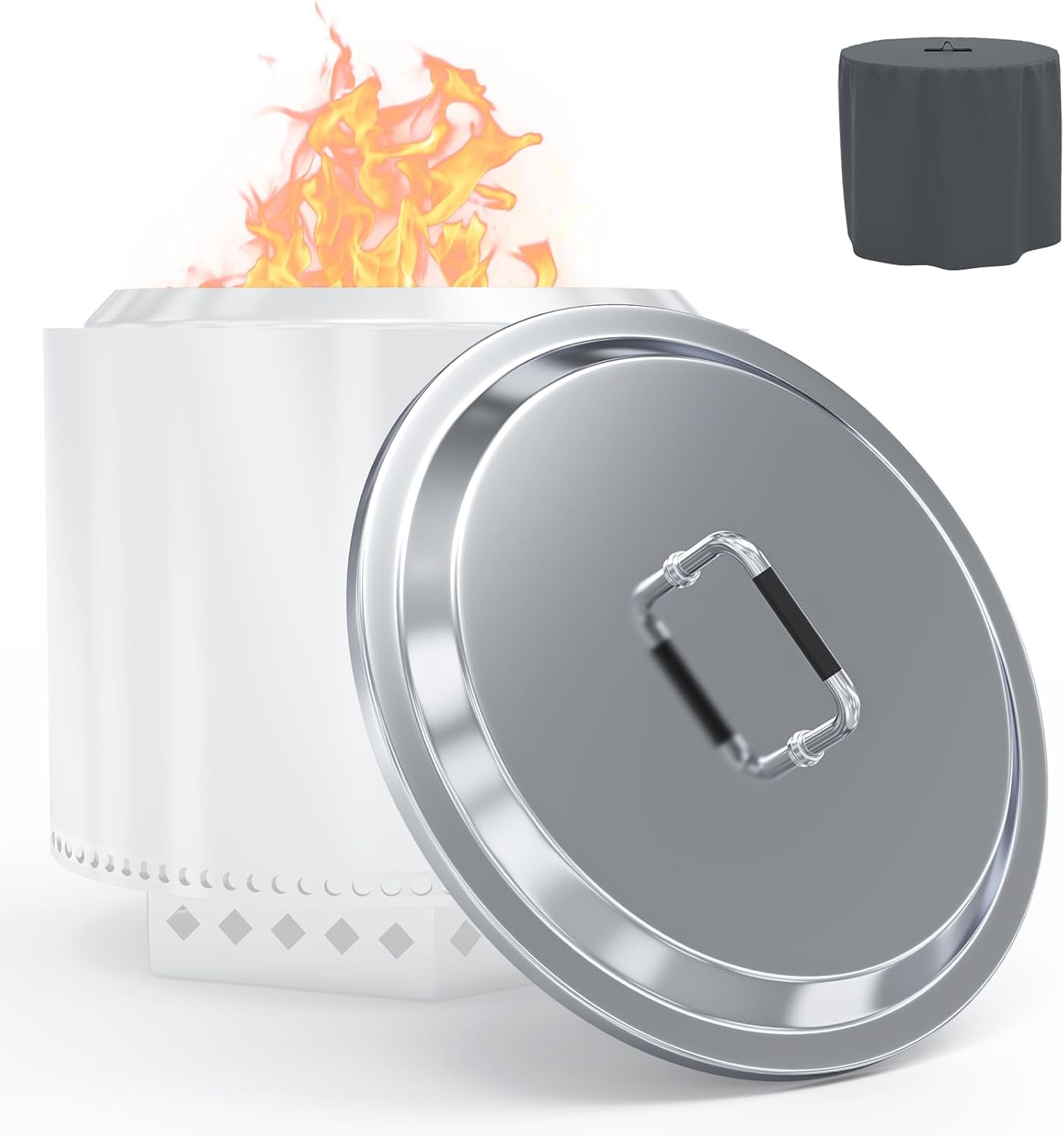 27 Fire Pit Lid with Handle for Solo Stove Yukon 1.0 / 2.0