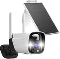 2K Solar Panel Security Camera for Outdoor Surveillance - Long Battery