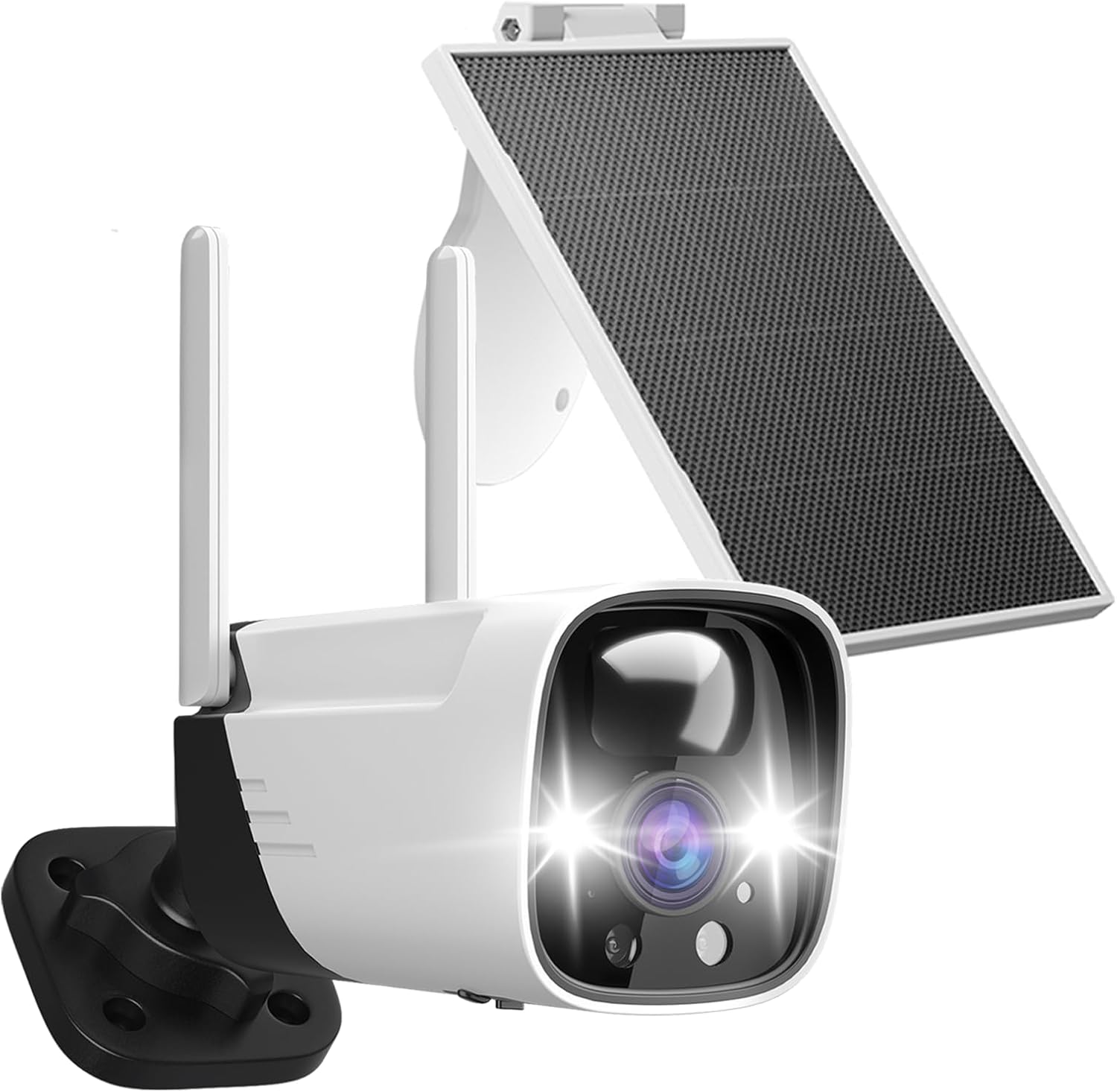 2K Solar Panel Security Camera with Color Night Vision & AI