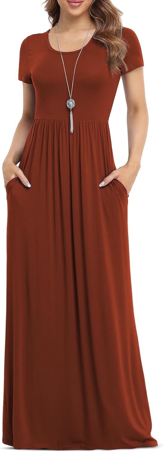 VIISHOW Women's Casual Maxi Dresses with Pockets for Summer