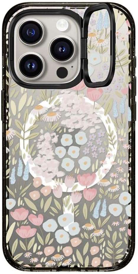 CASETiFY Impact Ring Stand Case for iPhone 15 Pro - Clear Black