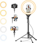 12ft Selfie Ring Light with 62ft Tripod Stand - Bright, Adjustable