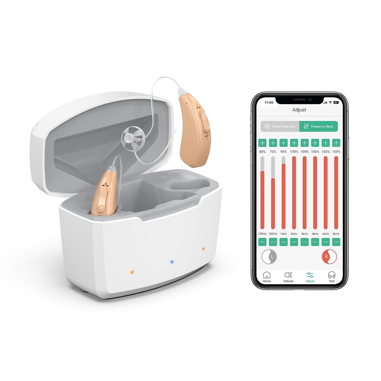 Bluetooth Hearing Aids for Seniors with Smart APP Control