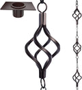 Rain Chain Bird Cage Set 8.5ft - Decorative Downspout Alternative