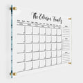 Large Personalized Acrylic Wall Calendar 40in x 28in - Reusable Family