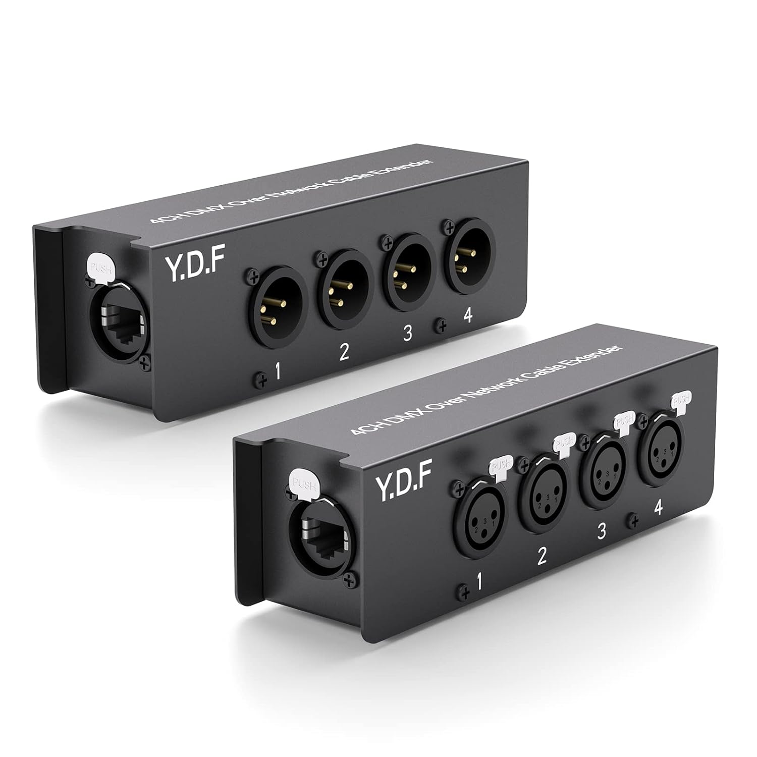 4 Channel XLR Male to Female Over Ethercon Cable Extender