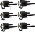 Square Same Key Keyed Entry Door Handle Matte Black - Keyed Alike Pack