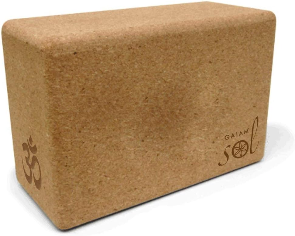 Gaiam Cork Yoga Brick - Eco-Friendly Support