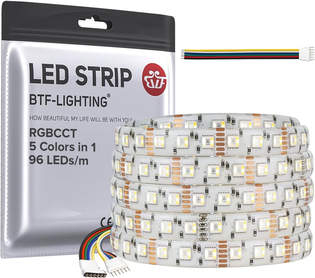 BTF-LIGHTING RGBCCT LED Tape Lights for Stunning Home Decor