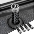 Moly Magnolia 4PCS Car Door Lock Knobs - American Flag Carbon Fiber