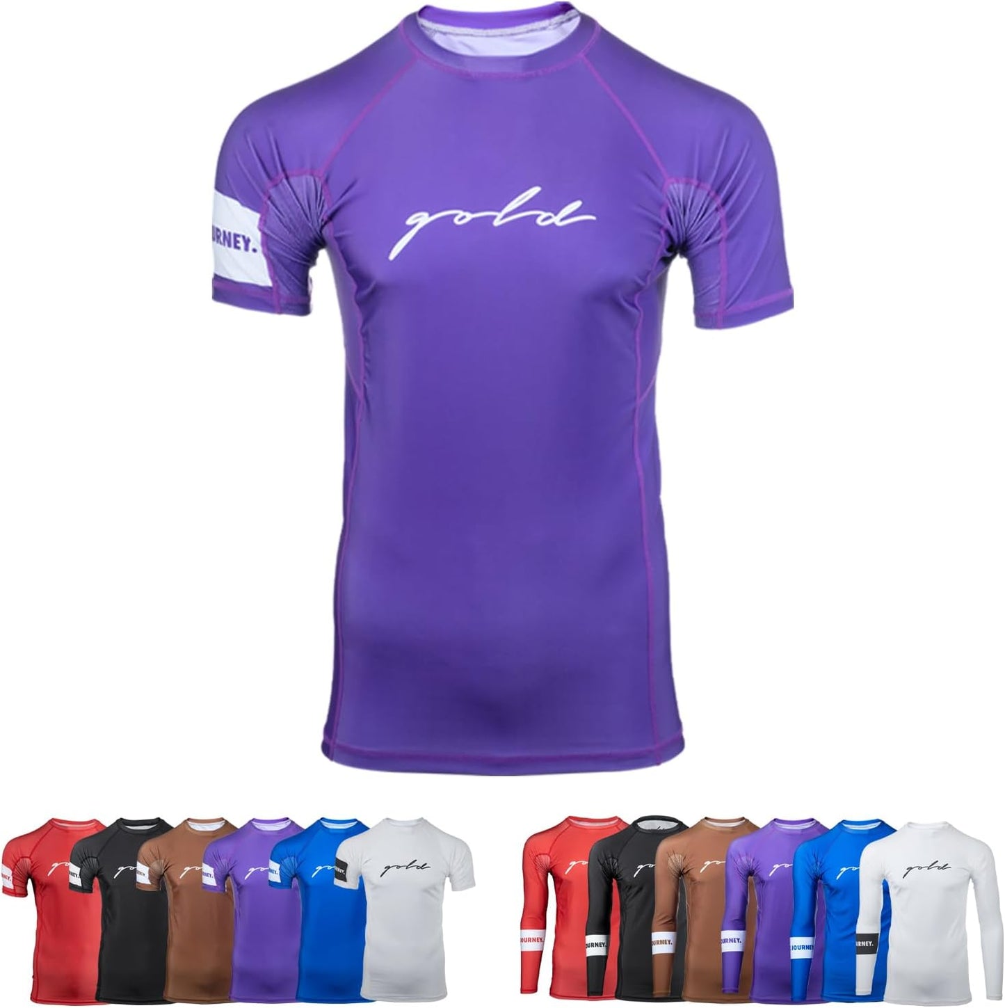 Gold BJJ Foundation Rash Guard for No-Gi and Gi Jiu Jitsu