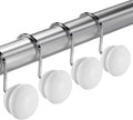 Stylish Set of 12 White Shower Curtain Hooks