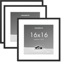 16x16 inch Picture Frame with 12x12 Removable Mat - 3 Pack