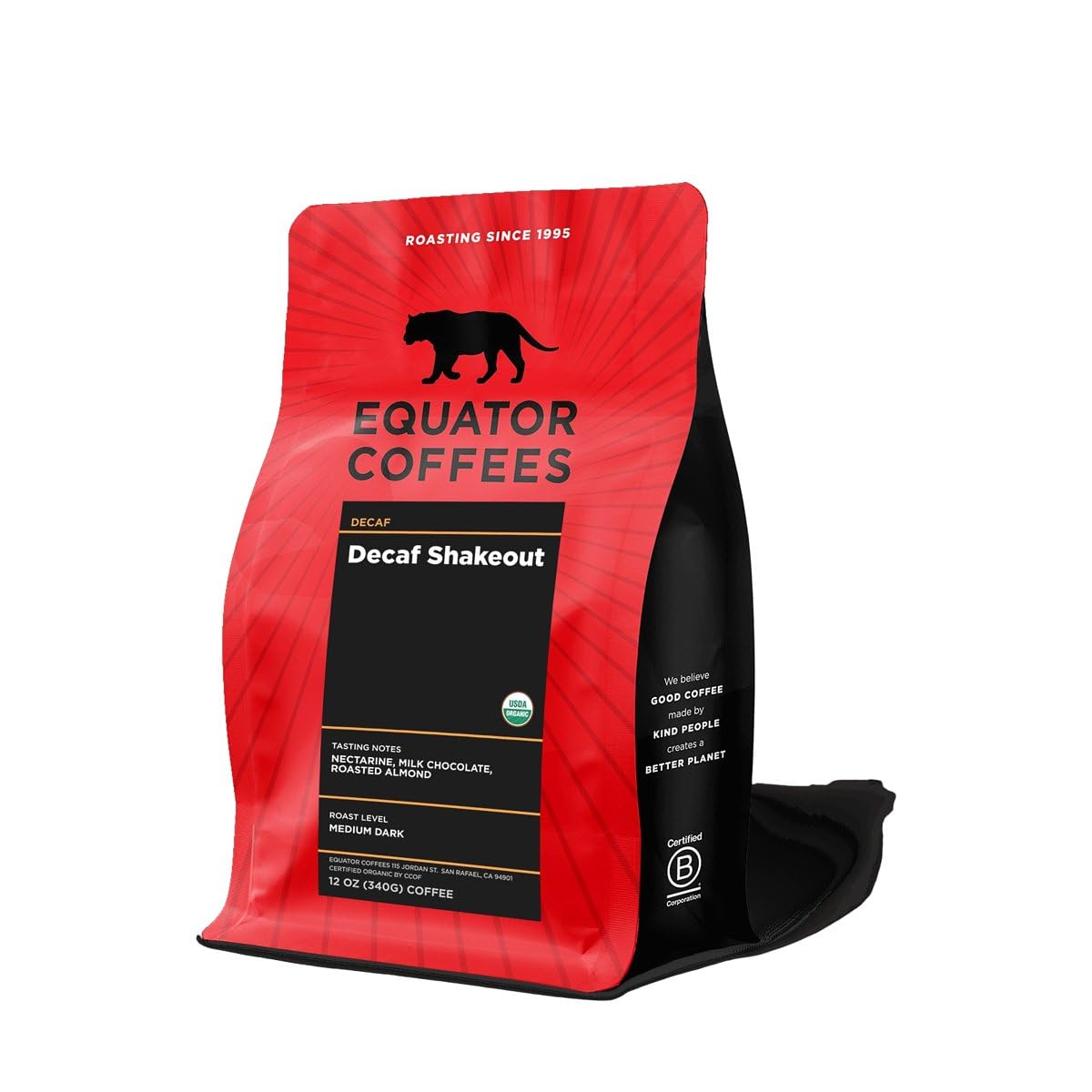 Decaf Shakeout Whole Bean Coffee - Medium Toasty Roast 2 lb