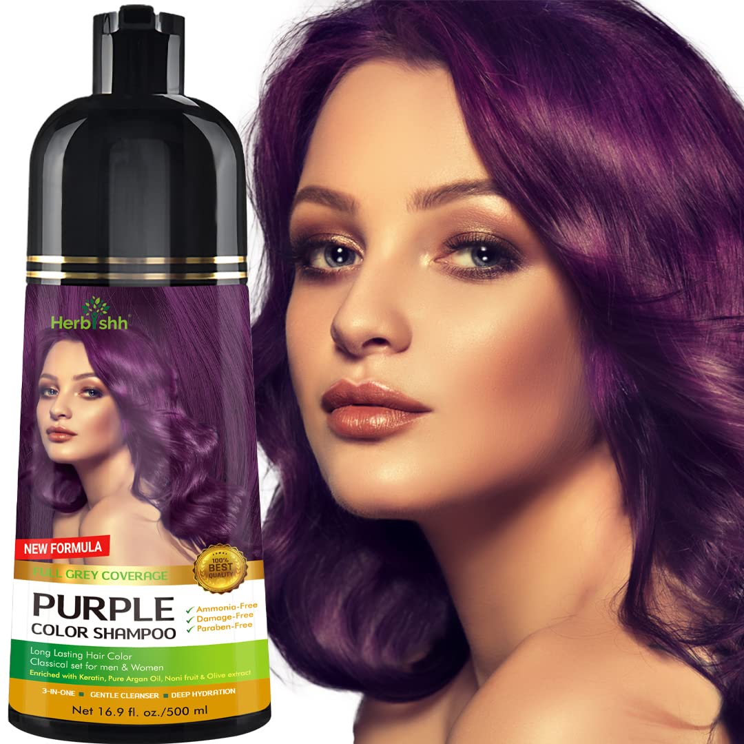 Herbishh Magic Hair Dye Shampoo for Gray Hair in Minutes