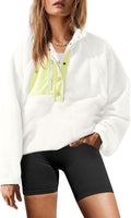 Yanekop Fuzzy Fleece Pullover Sherpa Button Down - Cozy Everyday