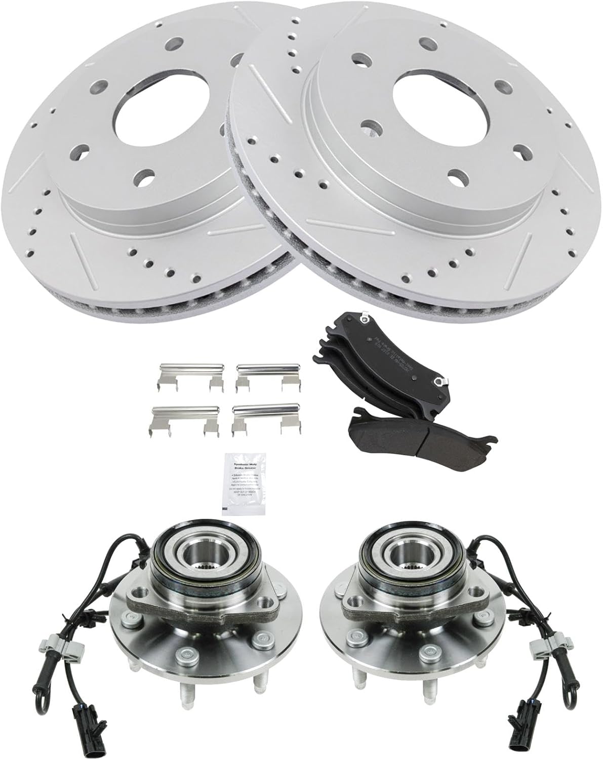 TRQ Performance Brake Pad & Rotor Kit for Cadillac and GMC